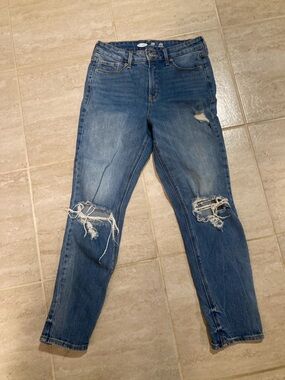 Old Navy Distressed Blue Jeans